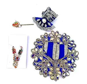 krishnagallery Moti Diamond Laddu Gopal Dress Special for Kanha Ji (Blue, Medium Size 2 No)