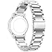 Produktbild Replacement 3 Beads Stainless Steel Bands for Fossil Q Founder Gen 2 Touchscreen Smartwatch (Silver)
