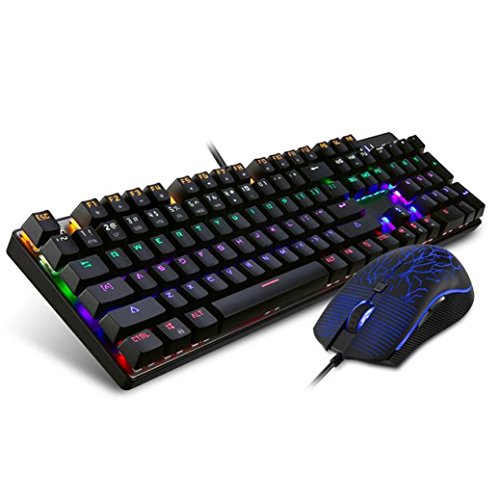 Preisvergleich Produktbild motospeed inflictor CK666 Switches Tastatur Hintergrundbeleuchtung Mechanische und Set Maus, schwarz