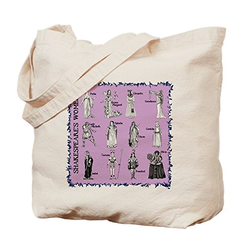 CafePress Shakespeare'S Women Square Natural Canvas Tote Bag, Reusable Shopping Bag
