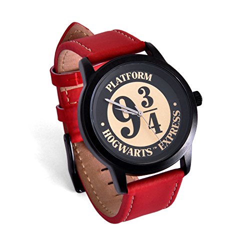 Preisvergleich Produktbild Harry Potter Uhr 9 3 / 4 Hogwarts Express von Elbenwald Geschenkbox Lederarmband