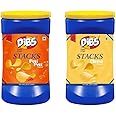 Dibs stacks (Pack of 2, 160 GM) Peri Peri And Cheese Flavour Potato Chips, Crunchy Healthy and Tasty Chips, Snacks Chips