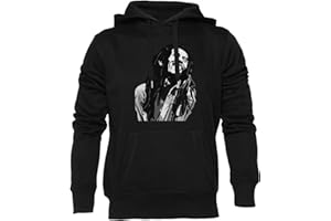 BIOCLOD Bob Marley Content Hommes Femmes Unisexe Sweatshirt à Capuche Noir Men Women Unisex Hoodie Black