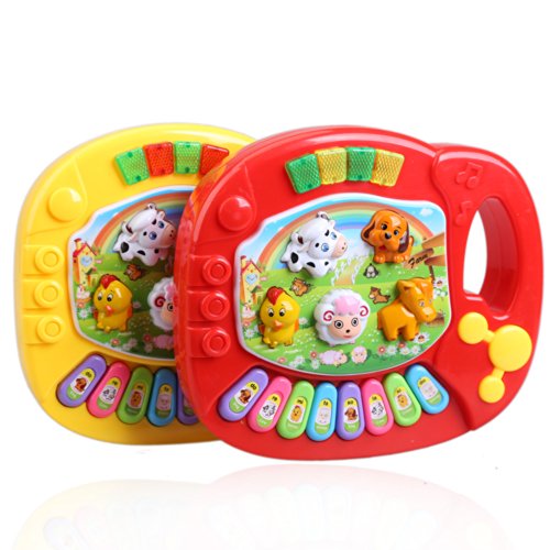 Preisvergleich Produktbild Domybest Tier Bauernhof Klavier Entwicklungs Musik Spielzeug Kinder multifunktions Pädagogisches Musikalisches Spielzeug GeschenkFarbe zufällig