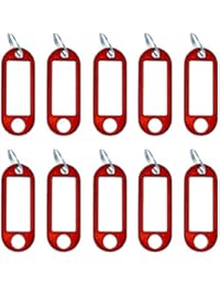 Schl&uuml;sselanh&auml;nger beschriftbar zum Beschriften, Schl&uuml;sselschilder beschriftbar Kunststoff mit Ring auswechselbare Etiketten in Schwarz, Rot, Wei&szlig;, Gr&uuml;n, Gelb