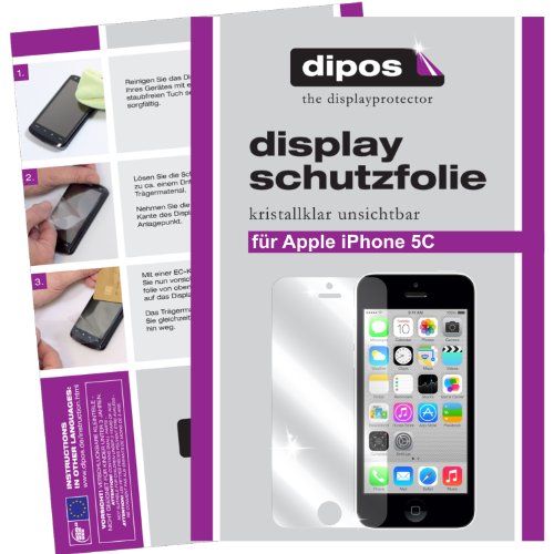 dipos Apple iPhone 5C Schutzfolie (2 Stück) – kristallklare Premium Folie Crystalclear - 2