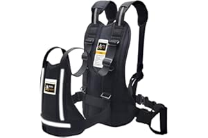 Jolik Upgrade Harnais de Moto pour Enfant réglable avec Deux poignées, matériau réfléchissant Respirant en Noir