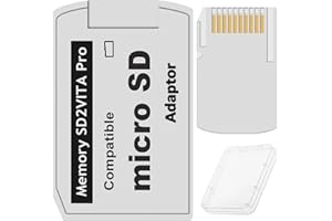 ZHUROUPU SD2Vita Game 6.0 Speicherkarten Adapter, PS Vita PSVSD Micro SD für PSV 1000/2000 3.60 HENkaku Enso System, TF Kartenhalter bis 512G für PSVITA 1000/2000 3.60-3.74 Firmware System (2 Pack)