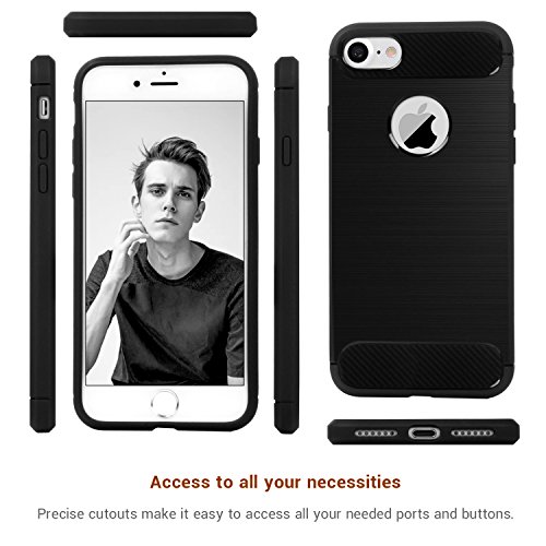 Funda iPhone 7 Turata Case Cover Negro Ultra Fina de TPU Silicona Carcasa Bumper Gel para iPhone 7 4 7 Pulgadas Funda iPhone 7 Turata Case Cover Negro Ultra Fina de TPU Silicona Carcasa Bumper Gel para iPhone 7 4 7 Pulgadas