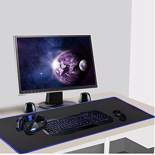 Alfombrilla de rat  n extragrande para gaming de Cmhoo  color 90x40 Blue