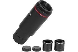 KUIDAMOS Microscope Camera Adapter 0.5¡Á C-Mount Lens Adapter Set,Strong And,Microscope Adapter for AmScope CCD Interface Shrink Lens for Microscope Camera and Digital Eyepiece(Black)