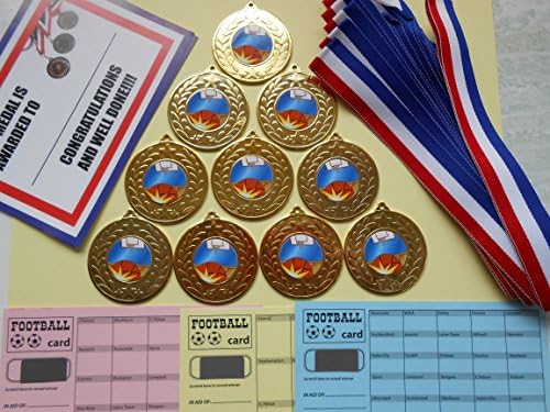 DWL BASKETBALL MEDALS SET OF 10 50- MM METAL-WITH RIBBONS AND CERTIFICATES/FREE SCRATCH CARDS