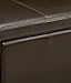 Julian Bowen Vienna Faux Leather Ottoman, Brown
