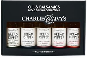 Charlie & Ivy's Oil & Balsamic Box 5 x 100ml - British Bread Dipping Oils - Great to dip, dress and drizzle