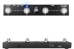 M-VAVE Chocolate Plus Wireless MIDI przełącznik nożny, 4 przyciski, możliwość ponownego ładowania, sterowanie za pomocą aplikacji