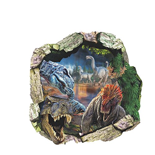 2015 Newly Arrival Hot Sale Dinosaurs Children's Room Waterproof Removable Wall Sticker Color Black