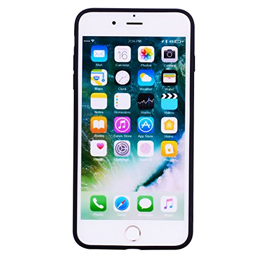 Funda iPhone 7 Plus Cover iPhone 8 PlusKcdream Suave Soft Silicona Handy TPU Carcasa Protector Anti-Rayado Flexible Luxury Funda Slim Fit Dura Brillante Brillo Purpurina Caso Llamativa Pr  Ctico Hermoso Ultra Delgado Liso Case Superficie Color S  Lido Candy Bumper Cover Funda Case Caso Phone Case Cover Para iPhone 7 Plus   8 Plus  5 5 Pulgadas  - Ner  n