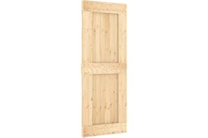 vidaXL Puerta NARVIK madera maciza pino 80x210 cm, puerta interior, puerta de granero corredera, puerta de granero moderna, puerta corredera