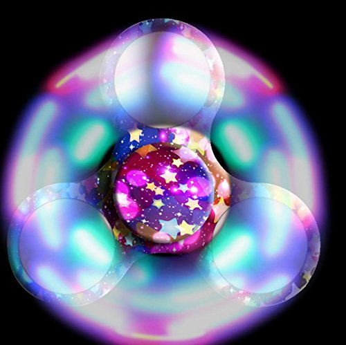Saingace LED-Licht Fidget Hand Spinner Torqbar Finger Spielzeug EDC Focus Gyro (E) - 2