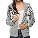Produktbild JYJM 2018 Damen Kapuzenpullover,Frauen Kapuzenpullis Outerwear mit Kapuze Revers Sweatshirt Sweater Lose Wintermantel Parka Blivener Kapuzenjacken Zip Up Damen Herbst Winter Leopard Print Jacke