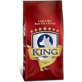 KING Kuzu Etli &amp; Pirin&ccedil;li Yetişkin K&ouml;pek Maması 15 kg