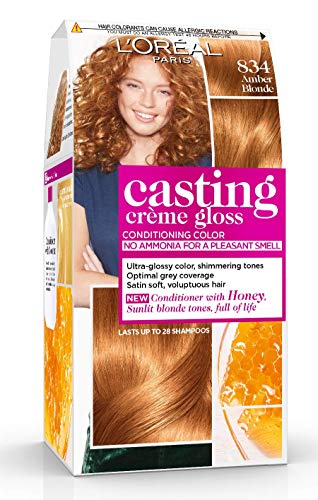 L'Oréal Paris Casting Crème Gloss Ton sur Ton Coloration sans Ammoniaque 834 Blond Ambré
