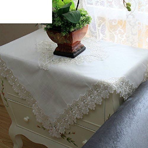 Multi-use Towel,Coffee Table Tablecloth Table White Lace Handrail,Refrigerator Cover Towel-A 30x40cm(12x16inch)