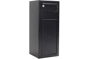 Profirst Epsilon 1 Coffre de dépôt en Acier Serrure à double panneton Blocage de retour Clapet d'introduction verrouillable Coffre-fort y compris matériel de fixation