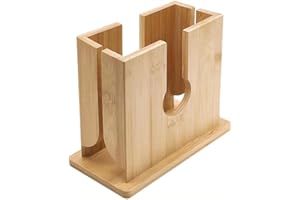 Comphic Wood Bagel Slicer Holder Wood Bagel Cutter Anti Slip Bread Cutter Slicer for Large Bagels English Muffin