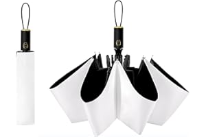 CUBY UV Sun Umbrella Compact Folding Travel Umbrella Auto Open and Close for Windproof, Rainproof & 99.9% UV Protection Parasol with Black Anti-UV Coating