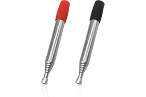 DUINIU 2 Pieces of Fire Blowers, Stainless Steel Fire Blowers, Retractable Fire Blowers, Portable Fire Making Accessories, Pocket Bellows, Can Be Used for Outdoor Camping, Hiking, Barbecue Parties