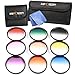 Produktbild K&F Concept 12 teiliges Kamera Objektiv Zubehör Set 77mm Slim Objektiv Filter Set 9er Verlaufsfilter Farbfilter für Canon Nikon Sony DSLR Kamera + Objektive Reinigungstuch + 2er Filtertaschen