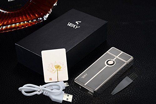 Elektronisches Lichtbogen Feuerzeug X, VVAY Double Arc Lighter, Elektro Feuerzeug Usb , Zigarette Feuerzeug (schwarz) - 6
