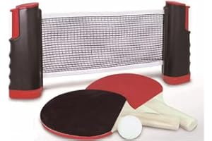 QUICKDRAW Portable Ping Pong Set Table Tennis Retractable Net For Any Table With Bats & Balls Game Set