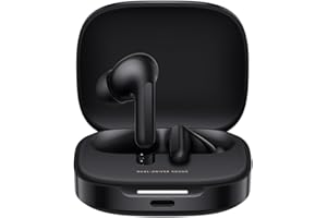 Xiaomi Redmi Buds 6 Black - czas pracy baterii 42 h, dźwięk Hi-Fi z dwoma sterownikami, 49 dB ANC, 4 tryby EQ, redukcja szumów AI, szybkie ładowanie, Bluetooth 5.4, obsługa Google Fast Pair