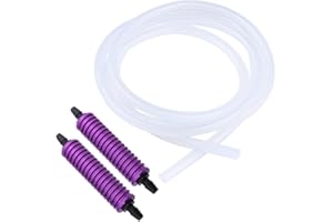 2PCS HobbyPark Aluminum Fuel Tank Air Cooler Fuel Back Pressure Cooling w/Tubing Engine Parts for 1/8 1/10 RC Nitro Car Truck Off Road Buggy Traxxas Redcat HSP HPI Axial (Purple)