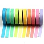 10x Decorative Washi Rainbow Sticky Paper Masking Adhesive Tape Scrapbooking DIY