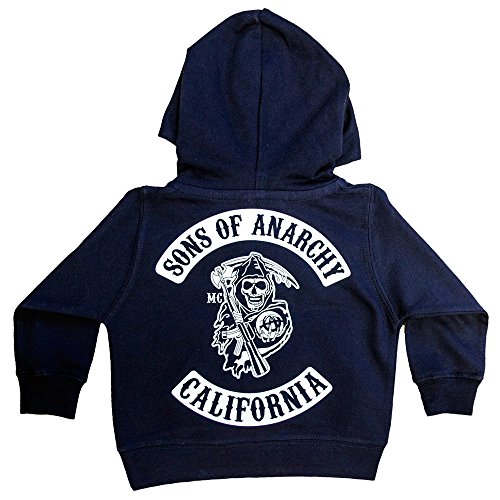 BABY / KIDS SONS OF ANARCHY HOODIE (6 Months - 6 Years) (24M - 36M, NAVY)