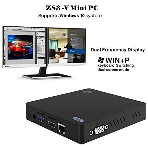 Z83F Fanless Mini PC Windows 10 pro, Intel Small Mini Desktop Computer Cherry Trail x5-Z8350 (up to 1.92 GHz) HD…
