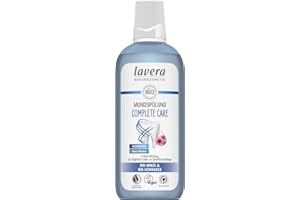lavera Płyn do płukania jamy ustnej Complete Care – nie zawiera alkoholu – bez fluorków – bio-mięta i bio echinacea dla 5-krotnego działania – wegański – naturalny kosmetyk – 400 ml