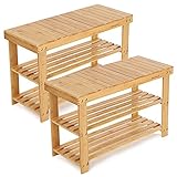 Stabil und robust - Die Sitzfläche besteht aus einer ganzen Bambusplatte mit Nuten, dadurch wird eine hohe Stabilität und Belastbarkeit mit bis zu 120 kg ermöglicht