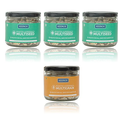 Keeros Multiseed & Multigrain Roasted Supersnacks (Combo of 3x150g + 100g)