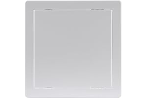 Vent Systems Panel de acceso de 200 x 200 mm – Puertas de fácil acceso – Plástico ABS – Panel de acceso para paneles de yeso, pared y techo, cubierta de puerta de servicio eléctrico y fontanería