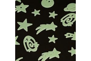 Henbrandt Glow in the Dark Star Stickers 24pcs Party Pack Starry Night Glow in the Dark Wall Stickers for Kids Bedroom Night Light Ceiling Stickers Party Favours Loot Bag Fillers for Girls and Boys
