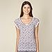 Lounge & Sleep Womens Pink Rose Pixel Print Pyjama Top 14