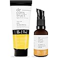 Deconstruct Sun Protect Duo | 10% Vitamin C Face Serum (30 ml) + Gel Sunscreen (50 g) | Get Glowing Skin with Sun Protection |Vitamin C serum For Oily Skin | SPF 50+ | No White Cast, Non Irritating & Lightweight (Pack of 2)