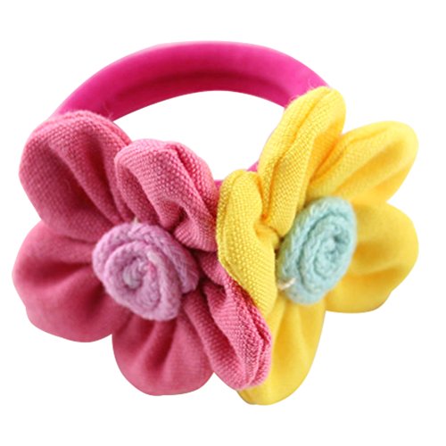 HABI mehrfarbig vielfältig Designs Haarspange Haargummi Blume Fliege Schleife Pferdeschwanz  für Mädchen - 5