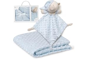 Interbaby PD001-01 Coperta A Bolle Per Bebè E Dou Dou Orso Blu - 720 g
