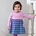 Kite Baby Girls Spot and Striped Long Sleeve Dress, Pink, 0-3 Months