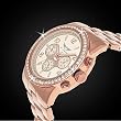 Elegante Pure Time® Damen-Uhr Strass Analog Quarz Armband-Uhr in Rose-Gold Silber-Uhr Gold-Uhr Chronograph Optik Rosegold from Pure Time